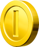 Artwork of a Coin in New Super Mario Bros.