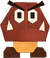 An origami Goomba from Paper Mario: The Origami King.