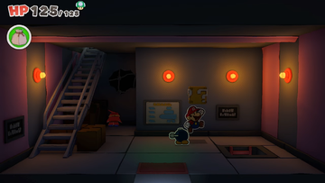 One of two ? Blocks found aboard The Princess Peach in Paper Mario: The Origami King.
