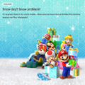 Thumbnail of the website's 2022 holiday theme, featuring Mario, Luigi, Toad, and Princess Peach
