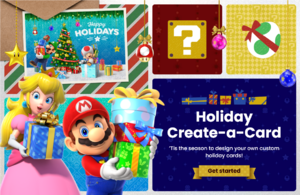 Title screen of the 2022 Holiday Create-a-Card activity