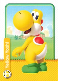 Yellow Yoshi card from the Super Mario Trading Card Collection