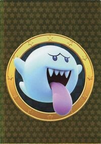 Boo golden card from the Super Mario Trading Card Collection
