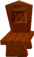 Model of the haunted Chair enemy from Super Mario 64.