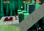 Mario goes up the stairs in Bowser in the Dark World