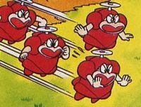 A notable comic scene of a group of Toadies from Mario in Mariozilla
