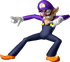 Artwork of Waluigi for Mario Party DS (reused for Mario & Sonic at the Rio 2016 Olympic Games)