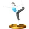Wii Fit Trainer trophy from Super Smash Bros. for Wii U