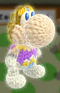 An amiibo pattern from Yoshi's Woolly World