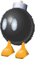 Bob-omb (appears in the DS version only when the yellow block is hit with no cap or if Mario, Luigi, or Wario hits the red block)