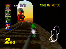 The train as it appears in Mario Kart 7. I guess that everybody knows the number on the front, so I won't tell ya.