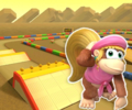 The course icon of the R variant with Dixie Kong