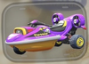 The purple Funky Dorrie in Mario Kart World