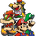 Home menu icon for Mario & Luigi: Bowser's Inside Story + Bowser Jr.'s Journey featuring the title characters.