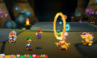 Roy and Wendy engage Mario and Luigi.