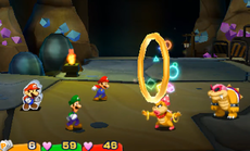 Roy and Wendy engage Mario and Luigi.