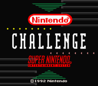 Title Screen of Nintendo Challenge, an alternate of the 1992 version of Nintendo Campus Challenge, used for a competition in Scandinavia