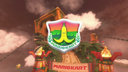 Thumbnail for "Opening (Banana Cup)" from Mario Kart World used for Nintendo Music