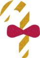 Candy cane with bow
