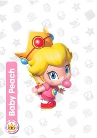 Baby Peach character card from the Super Mario Trading Card Collection