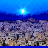 Skybox texture of a city underwater from Super Mario 64. It is used for Wet-Dry World. The cityscape derives from photographs of Shibam from Yemen and the Muhammad Ali Mosque from Cairo.[1][2]
