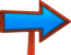 Rendered model of an Arrow Sign from Super Mario Galaxy.