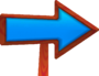 Rendered model of an Arrow Sign from Super Mario Galaxy.