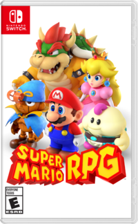 Prerelease box art for Super Mario RPG.