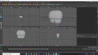 Extruded model twice, enlarged the cap, looks vaguely like a Mushroom now.