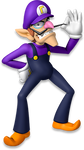 Artwork of Waluigi for Mario Party 10 (reused for Mario Kart Tour)