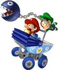 Artwork of Baby Mario and Baby Luigi for Mario Kart Double Dash!!