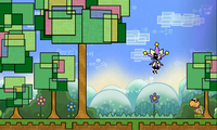 Dimentio on Lineland Road, an illusion he created during the events of Chapter 8-3.