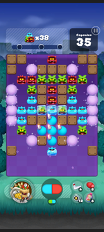 Stage 144 from Dr. Mario World