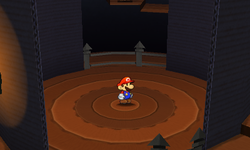 Fifth paperization spot in Goomba Fortress of Paper Mario: Sticker Star.