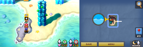 First block in Gwarhar Lagoon of Mario & Luigi: Superstar Saga + Bowser's Minions.