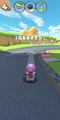 Toadette racing on 3DS Toad Circuit in the Japanese version of the game