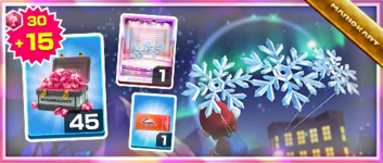 The Snow Crystals Pack from the Penguin Tour in Mario Kart Tour