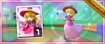 Peach (Halloween) from the Spotlight Shop in the 2022 Halloween Tour in Mario Kart Tour