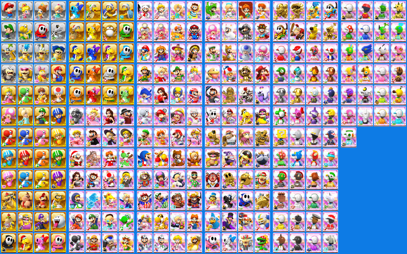 The driver roster in Mario Kart Tour