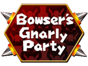 Board logo for Bowser's Gnarly Party in Mario Party 4