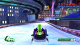 Yoshi competing in a possible Dream Bobsleigh event, on Speed Highway.