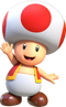 Artwork of a Red Toad from Super Mario Run.