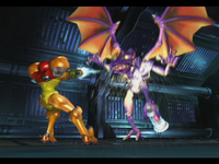 Ridley's cameo appearance in Super Smash Bros. Melee.