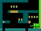 The changed Warp Zone area in Challenges mode of Super Mario Bros. Deluxe