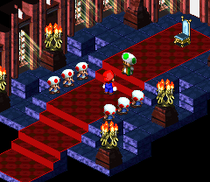 The Chancellor along with several retainers and Mario.