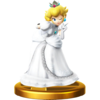 Princess Peach's trophy render from Super Smash Bros. for Wii U