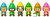 Various Shelltops from Mario & Luigi: Dream Team