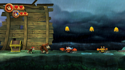 The Kongs approach some crab enemies.