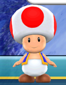 Toad from Mario & Sonic at the Olympic Winter Games.