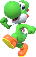 Artwork of Yoshi for Mario Party 10 (reused for Super Mario Party and Mario Kart Tour)